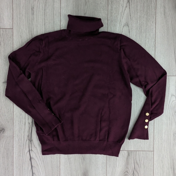 Zara Maroon Turtleneck - Picture 1 of 4